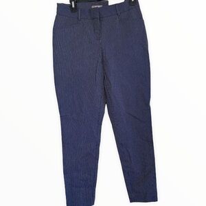 Maurice’s skinny ankle blue pinstripe pants